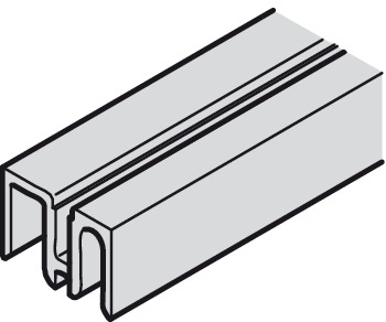 Hafele Slido F-Line41 Направляющий профиль алюминиевый под панель 2.5м 402.36.812